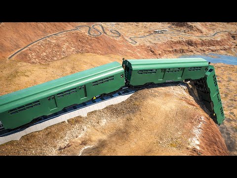 Trains vs Cliff 8 | Brick Rigs