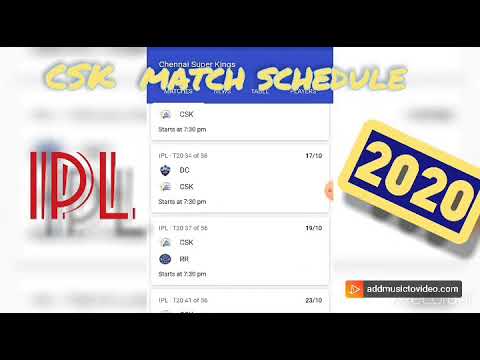 csk match schedule 2020 //csk ipl match 2020