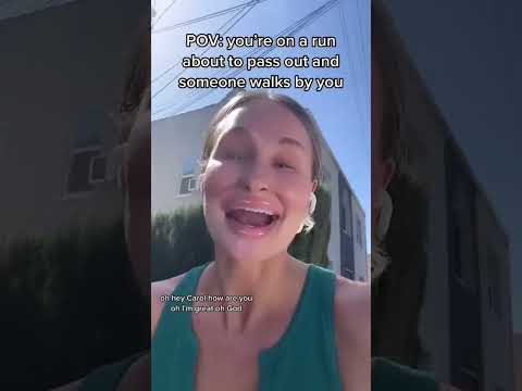 Hopefully Carol knows CPR. Stream my new single I Hate Cardio now 💅💅💅 #running #cardio