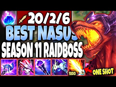 Meet RAIDBOSS Nasus Season 11 ONESHOT Build 🔥 NO COUNTERS 🔥 LoL Best Ap Nasus Preseason s11 Gameplay