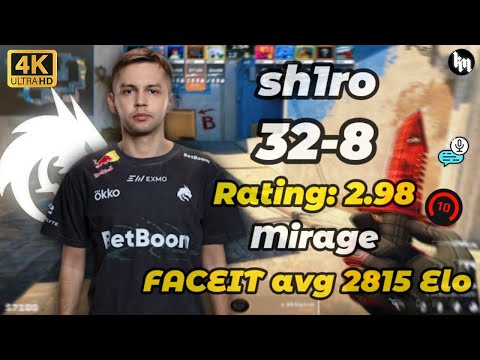 🔥sh1ro (32-8) Rating: 2.98 (mirage) | FACEIT avg 2815 Elo | Jan 6, 2025 #cs2 #sh1ro