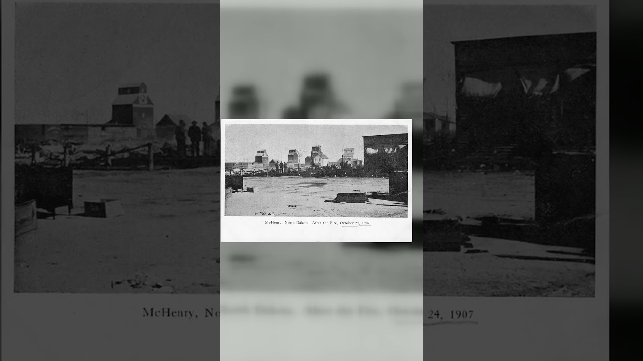 McHenry, ND After the Fire 1907, Undivided Back Postcard Video