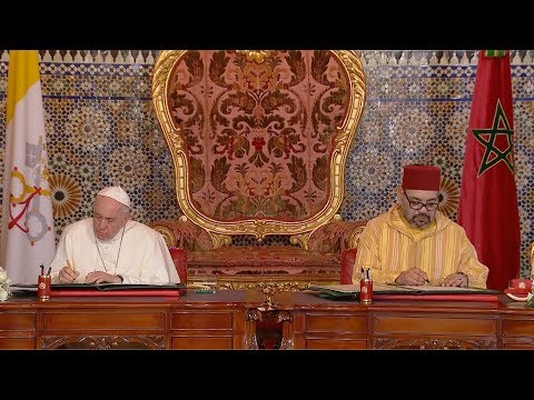 أمير المؤمنين صاحب الجلالة الملك محمد السادس وقداسة البابا فرانسيس يوقعان "نداء القدس"