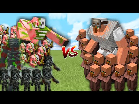 Alpha Wise - Extreme NETHER vs VILLAGER ARMY in Minecraft Mob Battle