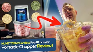 ON the GO Cordless Food Processor - NUNET Rechargeable Food Processor Review for Everyday Cooking