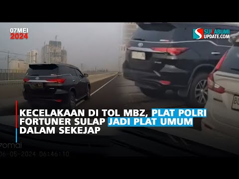 Kecelakaan di Tol MBZ, Plat Polri Fortuner Sulap Jadi Plat Umum dalam Sekejap