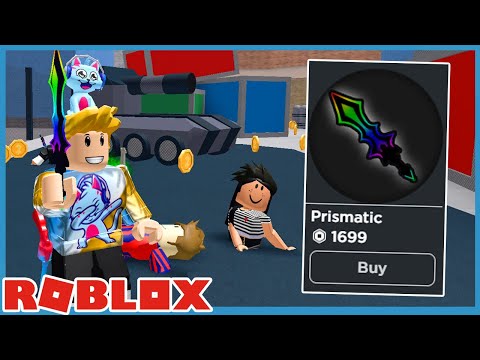 Ho acquistato la spada prismatica e ho trovato un hacker in Roblox Murder Mystery 2