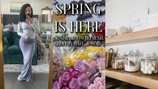 SPRING IS HERE! Laundry Room Refresh, Grocery Haul, & more