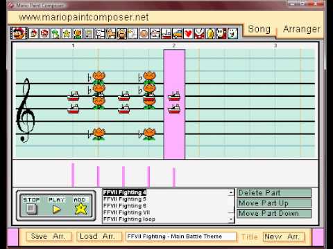 Final Fantasy VII - Fighting - Battle theme - Mario Paint Composer