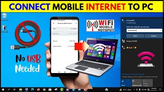 How to Connect Mobile Internet to PC or Laptop via Hotspot without USB Easily!