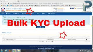 Bulk KYC upload | Live | EPF portal | 100 % proved