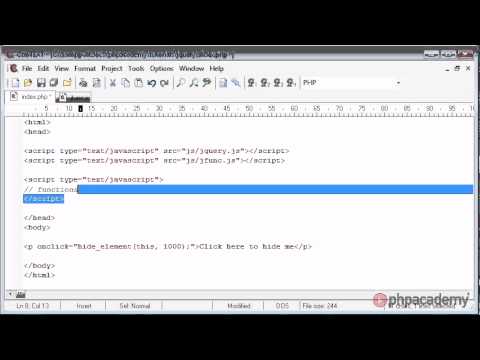 jQuery Basics Inline vs External Scripting
