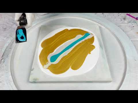 216. Sheleeart Australian Fluid Artist - Negative Space Pour with swirls