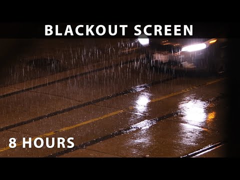 2am Heavy Rain and Street Traffic - 8 Hours Sleep Sounds
