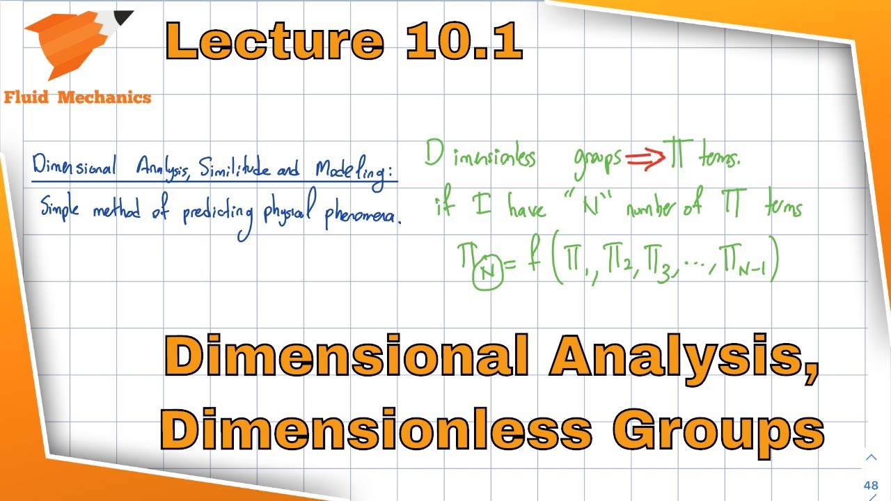 Fluid Mechanics 10.1 - Dimensional Analysis and General Dimensions
