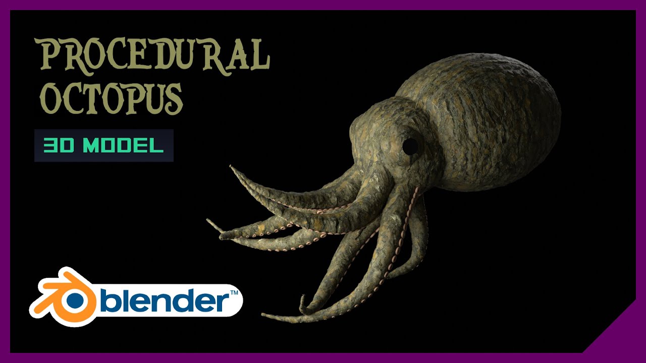 Procedural Octopus, 3D model