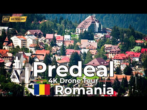 🇷🇴 Winter Magic in Predeal , Romania | 4K Drone Flight Over Carpathian Snowy Peaks