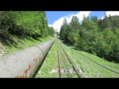 Standseilbahn 7027.01 Lüen Kraftwerk Bergfahrt 2019