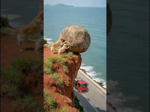 Golden Retrievers Stop Tanker — Sea Surge Hits the Road #dog #goldenretriever #rescue