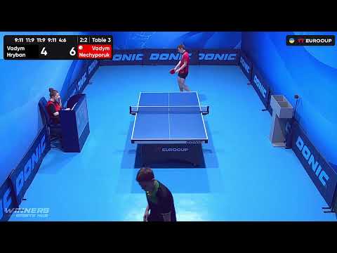 16:45 Vadym Hryban - Vadym Nechyporuk 29.08.2023 TT Euro.Cup Ukraine Star. TABLE 3
