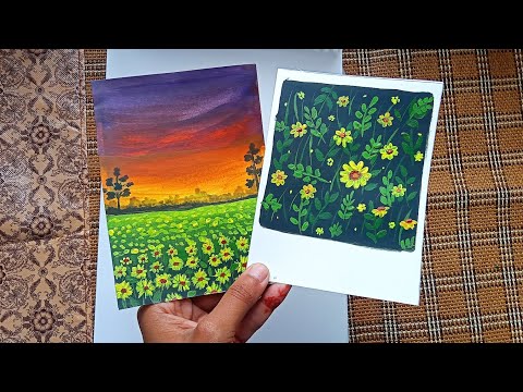 Spring painting/ Mini painting ideas / flower painting 🌺.
