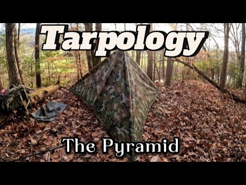 Tarpology- The Pyramid- Tarp Shelter , 3 sided fully enclosed tarp shelter