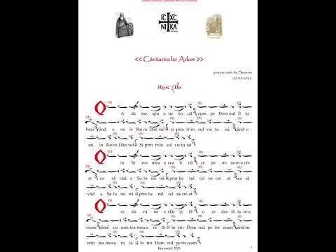 Cântarea lui Adam gl  1 pusă pe note de Stavros