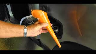 Capless Gas Tank Problem Solved for fuel additives and refueling with a gas can.