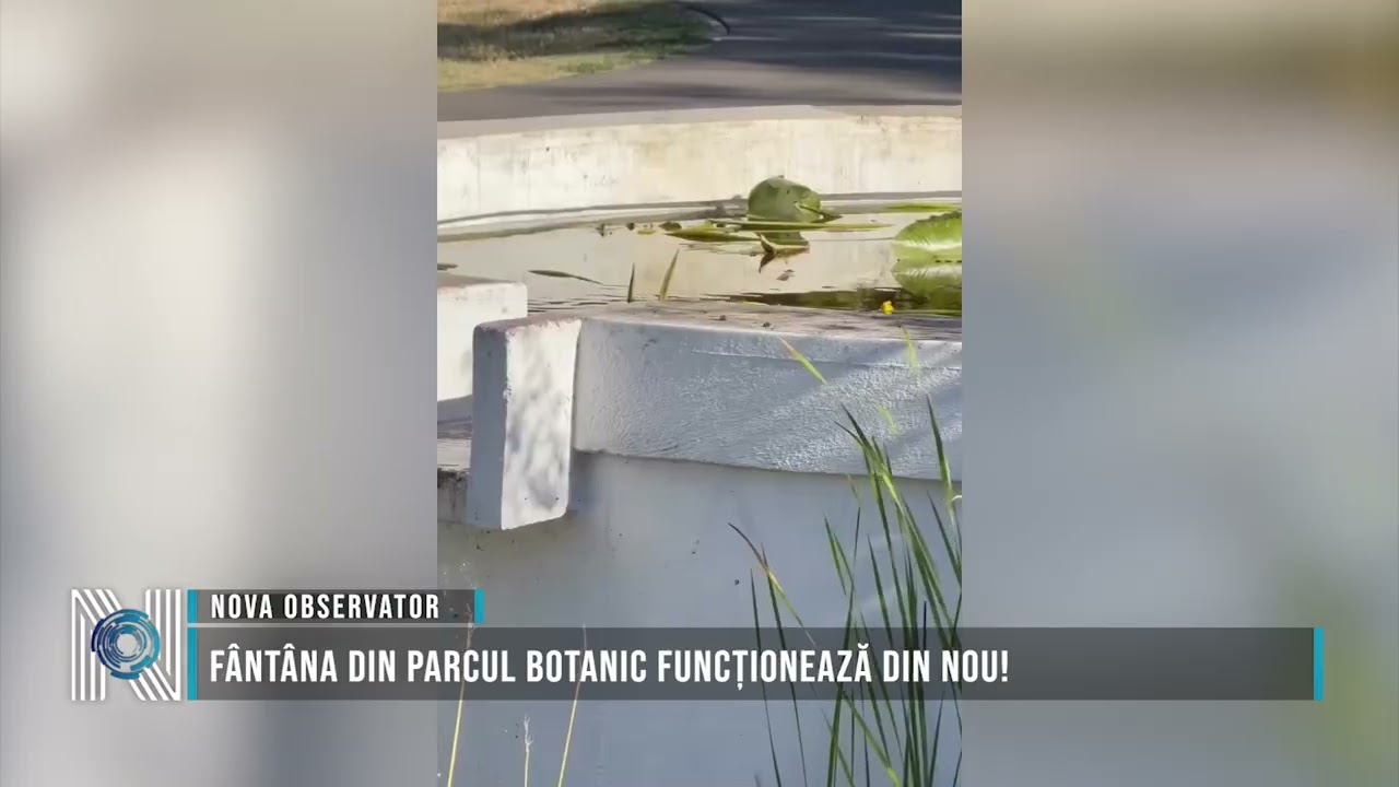 Fântâna din Parcul Botanic funcționează din nou!