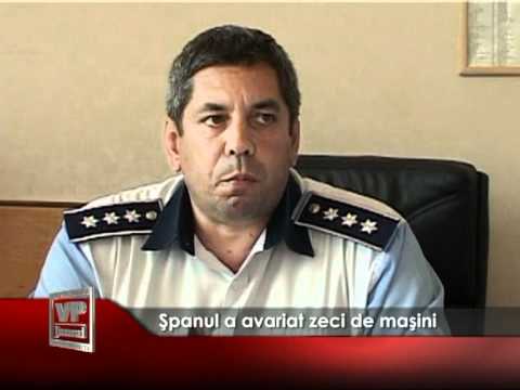 Şpanul a avariat zeci de maşini