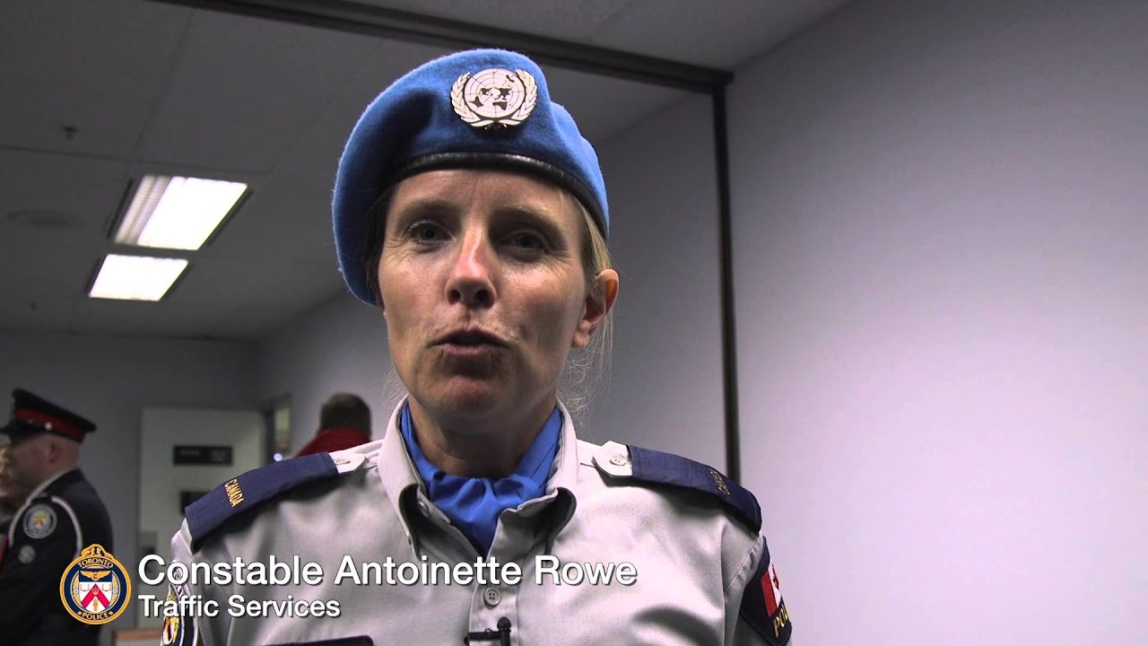 Constable Antoinette Rowe talks about Haiti and her return home at Pearson International Airport