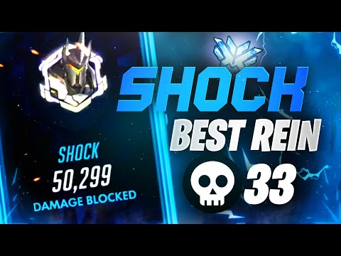 Shock Insane Reinhardt - 50k DMG Blocked! [ Overwatch Season 28 Top 500 ]