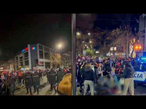 Ajuste de cuentas en plena calle en medio de los festejos del partido de Argentina