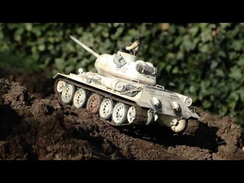 RC TANK Torro 707 - T34/85 RC Panzer Outdoor Test DRIVE