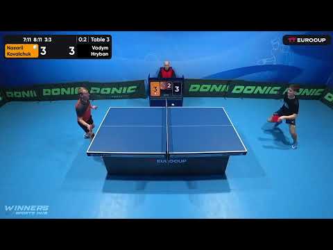 11:35 Nazarii Kovalchuk 0-3 Vadym Hryban 12.04.2023 TT Euro.Cup Ukraine Star