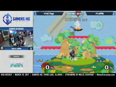 GHQ Weekly [3/19/17] - InC | Sago (Luigi) vs. JeffWa (Sheik) - SSBM - Losers Finals