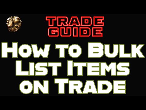 How to Bulk Sell Items on Trade Site - Path of Exile Trading Guide POE 3.20