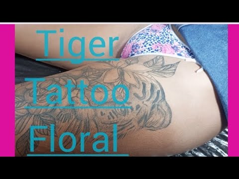Tiger Tattoo Floral Whip Shading Leo Colin Colin tattoo