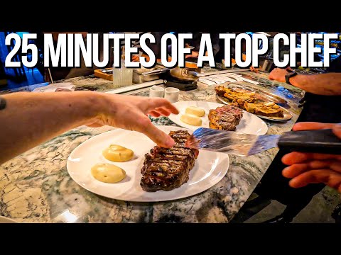 POV: Koch in einem berühmten Londoner Restaurant