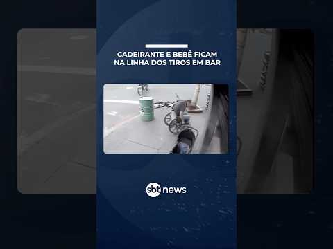 Tiros em frente a bar quase atingem cadeirante e bebê em MG | #SBTManha