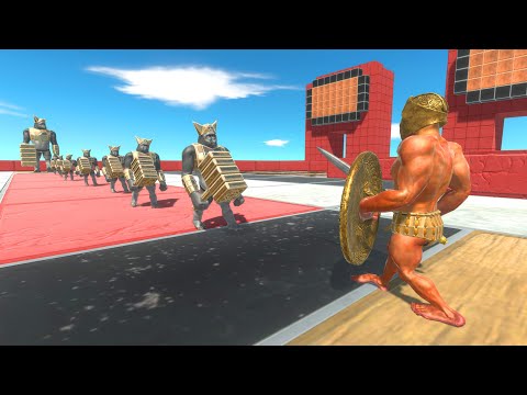 Achilles Army vs Mutant Primates Armies - Animal Revolt Battle Simulator