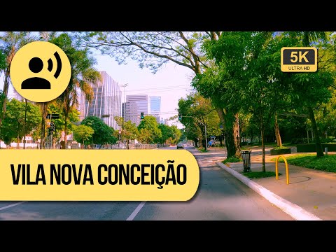 Driving through one of the most leafy neighborhoods, Vila Nova Conceição (with narration) #197