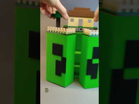 ПРЕМИУМ Полочка домик XXL Minecraft Kinder Joy Подставка для коллекции 28 Фигурок киндер Майнкрафт Стенд орган - фото 2 - id-p2976068974