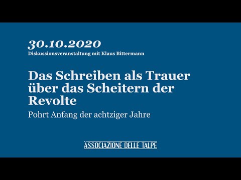 Das Schreiben als Trauer über das Scheitern der Revolte