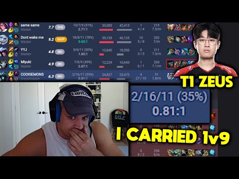 Tyler1 on his game with T1 Zeus