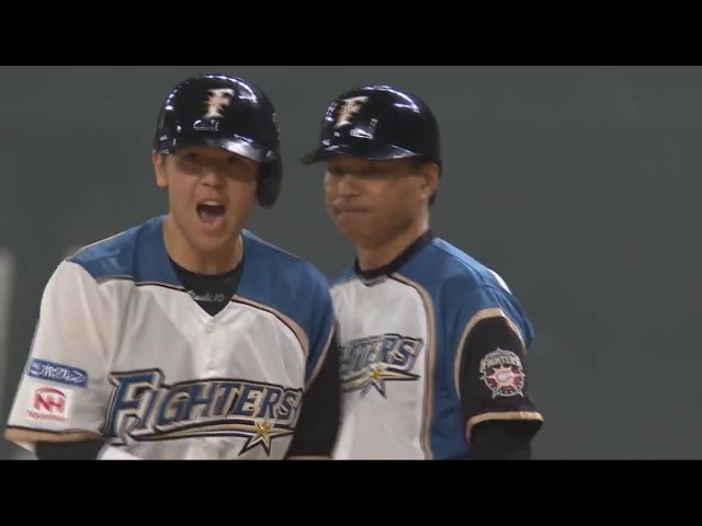 【2回裏】ファイターズ・清水 バットの先で捉える一打でうれしいプロ初打点!! 2017/4/13 Bs-M