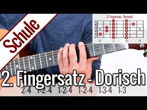 2. Fingersatz Dorisch - Tonleiterspiel | Gitarrenschule