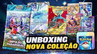 DEI MUITA SORTE DE NOVO!!! UNBOXING da Coleção de Pokémon TCG Pocket - IMPULSO PARADOXAL!