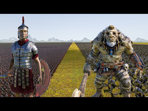 1 MILLION ROMANS vs 10.000 TROLLS - Ultimate Epic Battle Simulator 2 UEBS 2