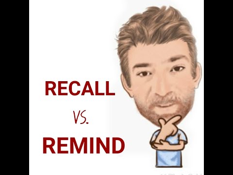 English Tutor Nick P Lesson (557) The Difference Between Recall and Remind